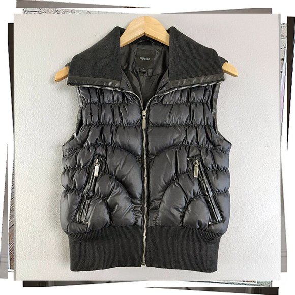 Warm & Cozy  ZipUp Puffer Vest / Jacket  in Black (S) - Picture 1 of 4
